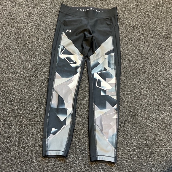Under Armour Women's Size Small Compression HeatGear Black Color Block Leggings - Picture 1 of 6